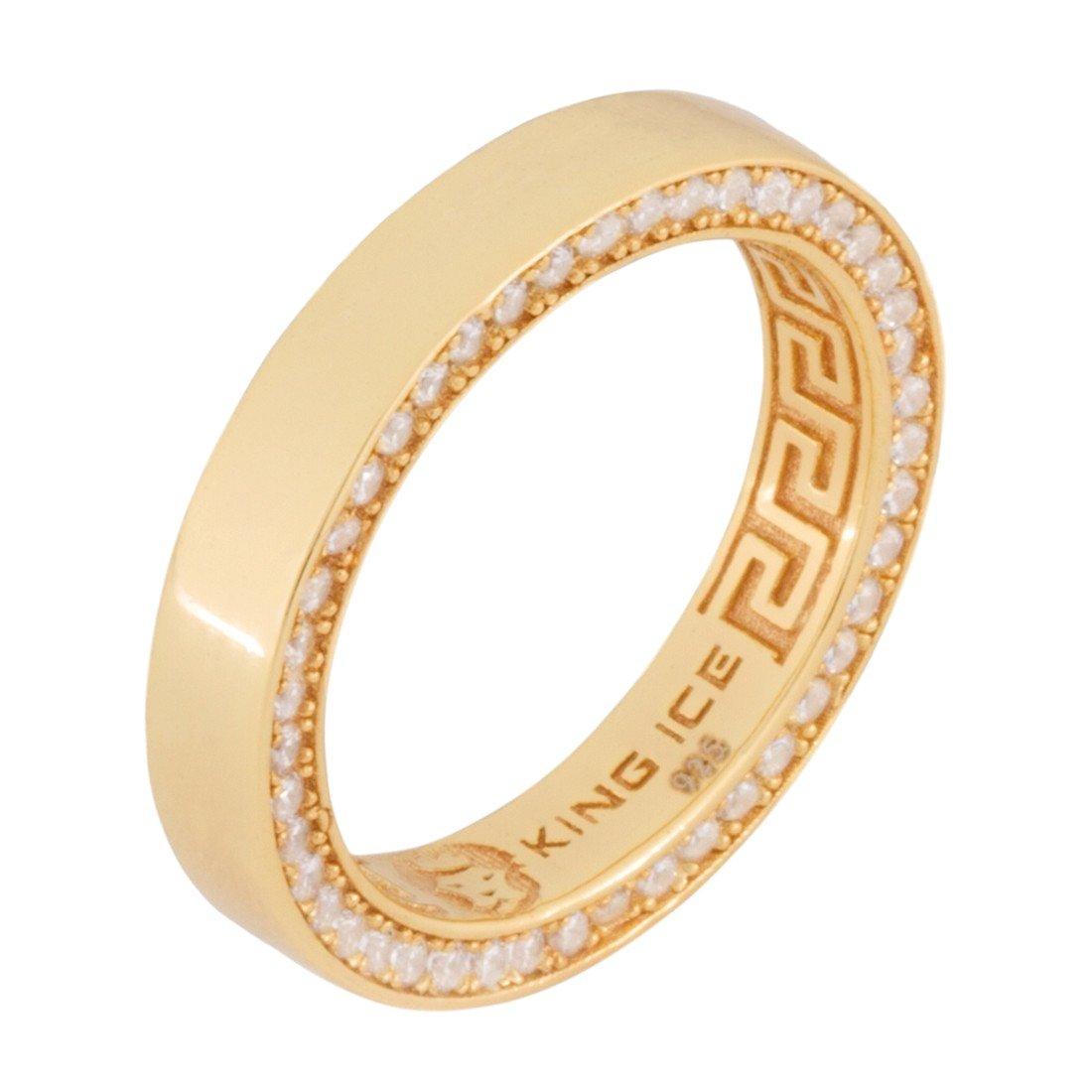 King Ice 4mm Infinity Band Ring - Gold - GOLD